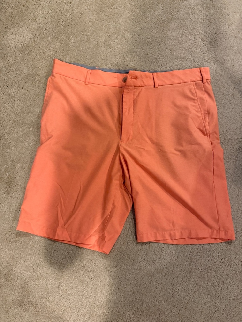 Walter Hagen Coral Flat-Front Men's Golf Shorts